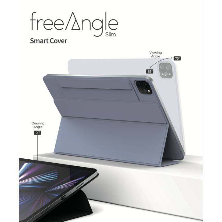 모키보 프리앵글 각도조절이 되는 아이패드 케이스 거치대 커버 에어 미니 프로 호환 펜슬수납 마그네틱  슬림, 블랙, 1개