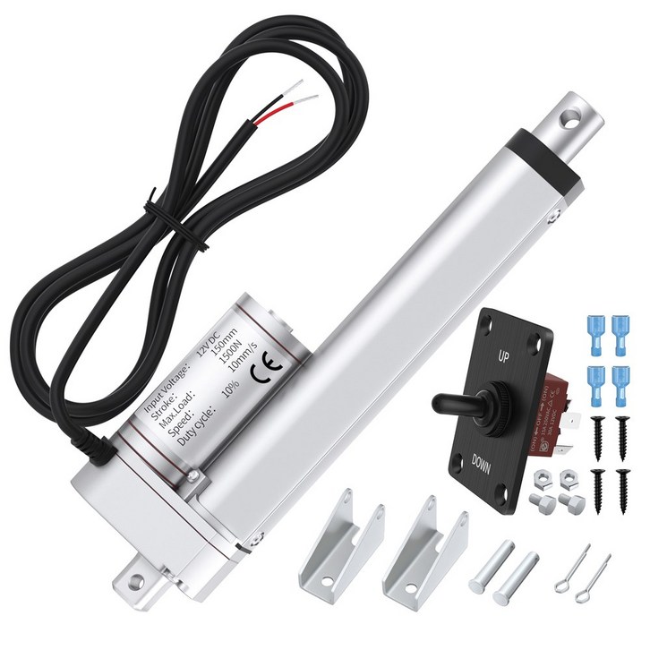 전기실린더 전동실린더 선형 액추터 고속 전기 컨트롤러 포함 12V 330lb 1500N 6 인치 10 mms