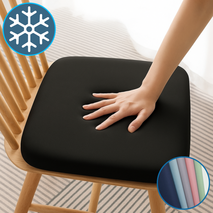 일상담다 하루종일 편한 체중분산 냉감 메모리폼 방석, 제트블랙