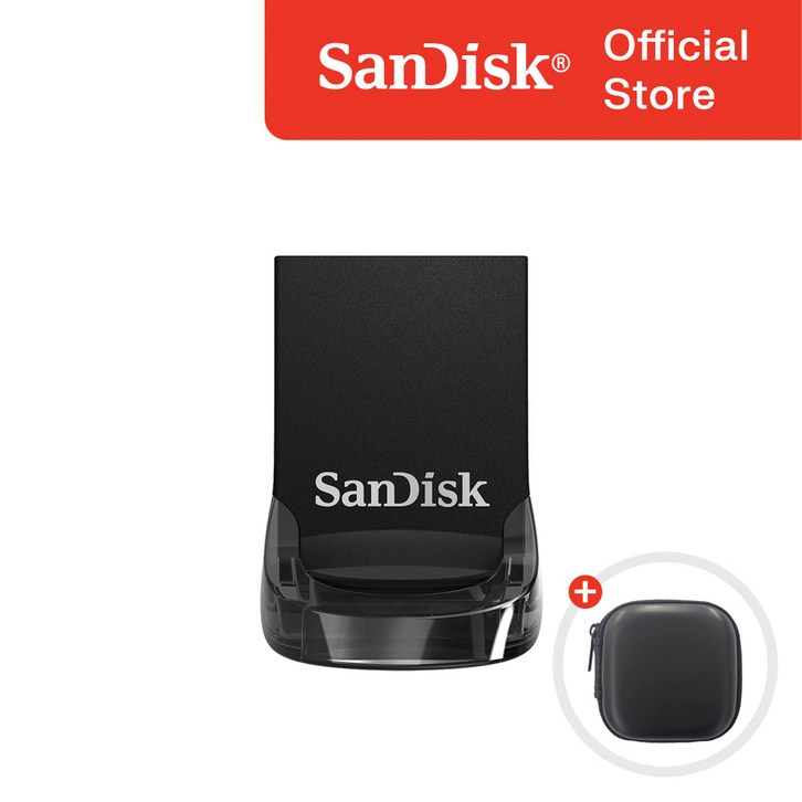 샌디스크 울트라 핏 CZ430 USB 3.1 메모리  USB 보관 케이스, 512GB