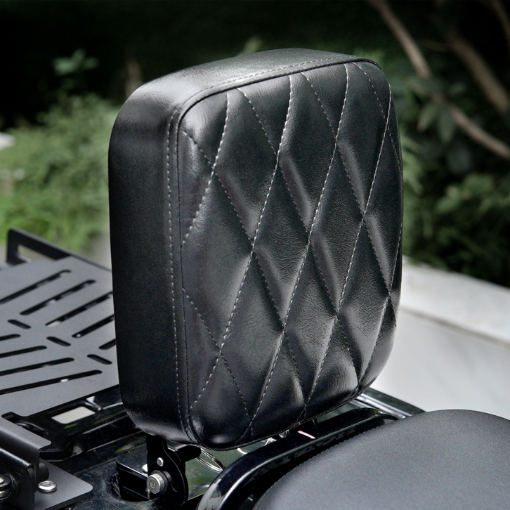 CUBLAND 슈퍼커브 등받이쿠션 텐덤시트 충격흡수 플립업식 리어안장 커스텀 다이아몬드 패턴 블랙, 1개