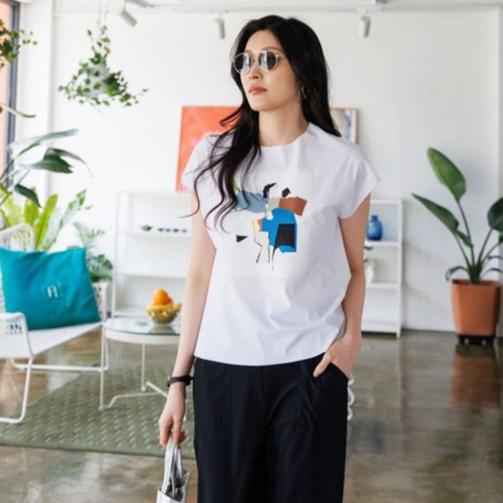 최초가 119000원 커팅아트 원포인트 민소매탑CGMOTS01