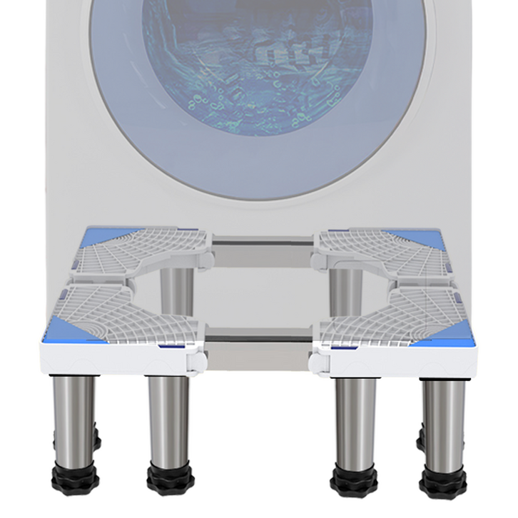 더블 프레임 세탁기 받침대 20cm 12발 높이조절 드럼 통돌이 건조기 소음차단, 1개, NZDUOB20cm12W