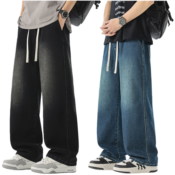 BDICOOL 남성 데님 팬츠 11 청바지 세미 와이드 기모 밴딩 롱 데님 일자 팬츠 BK113