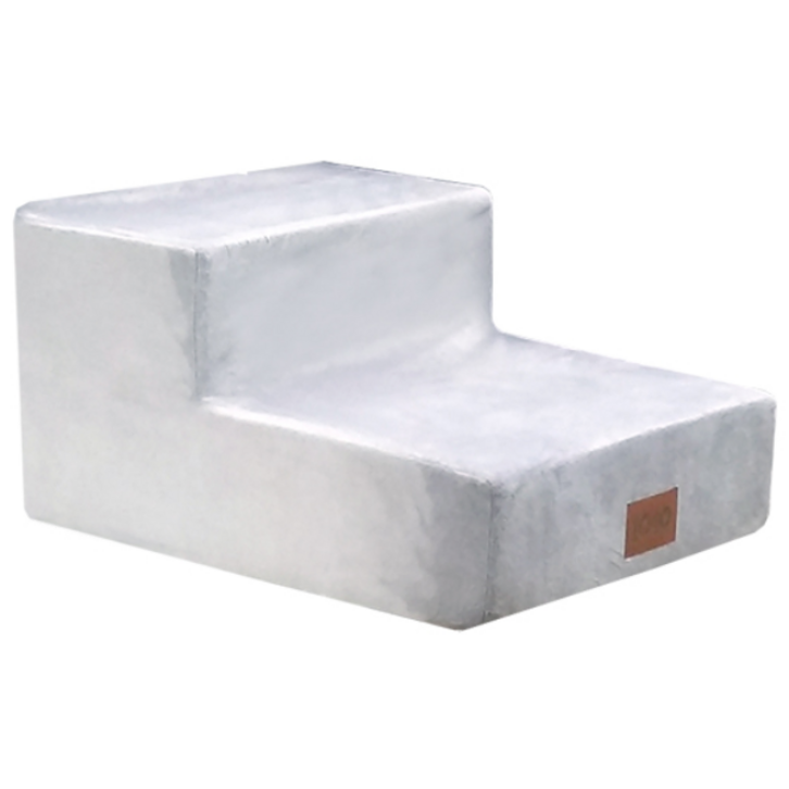 1040 강아지계단 포근포근 극세사그레이 2단