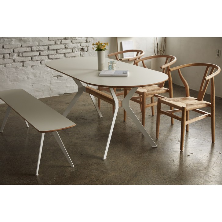 wood8081 화이트 라운드 타원형 식탁 테이블