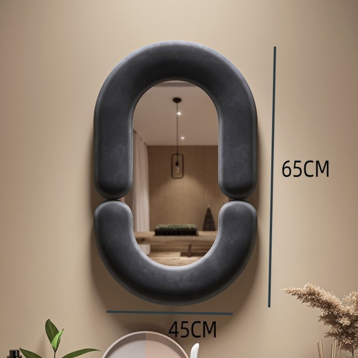 조디악 거울 무스타슈 미러 미드센추리 욕실 라운드 볼륨 카페 타원형 인테리어 20230523