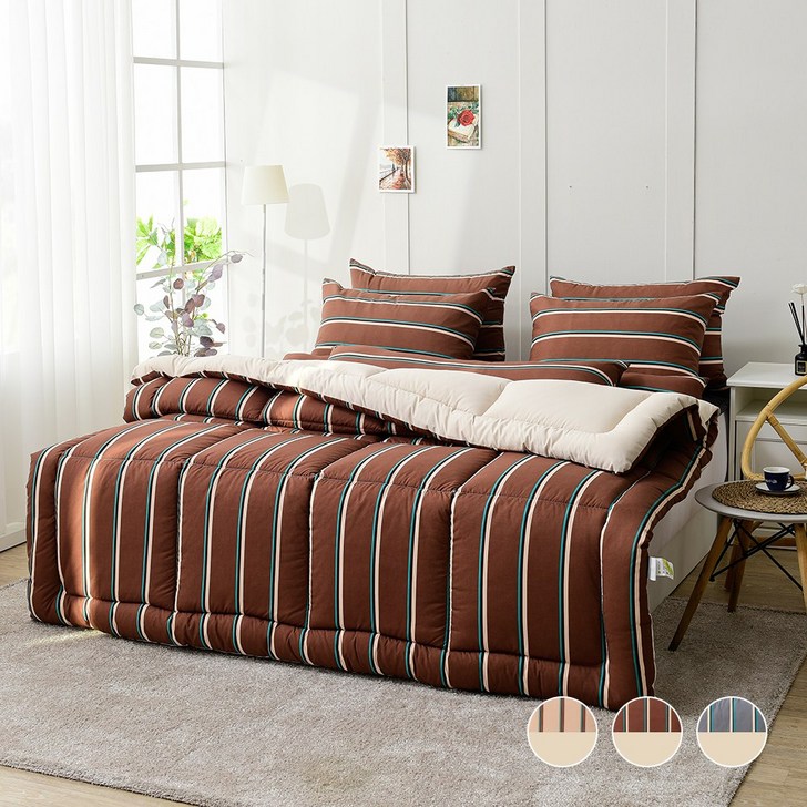 달콤한하루 빈티지 스트라이프 사계절 차렵이불