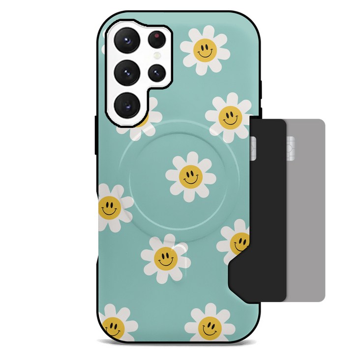 폰팔레트 스마일데이지 맥세이프 카드 범퍼 휴대폰 케이스