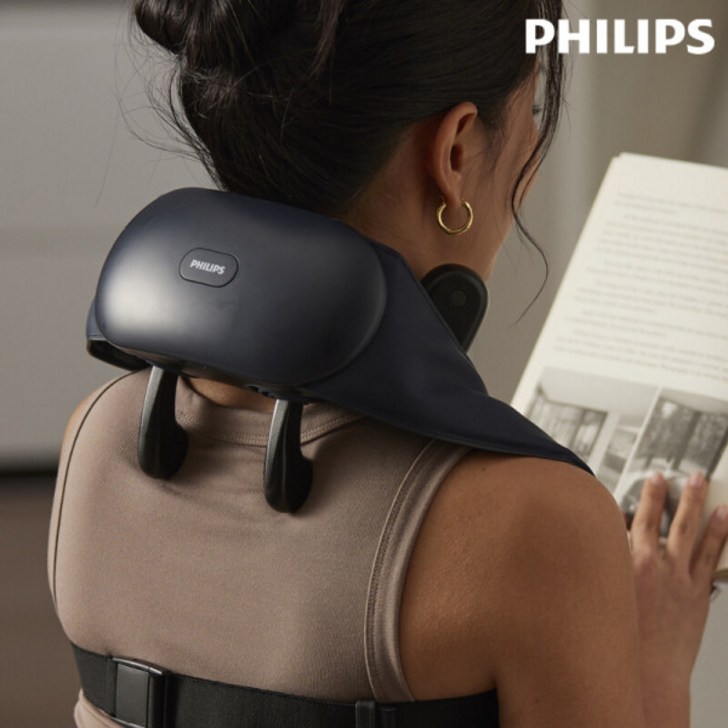 필립스 넥커버 목 어깨 마사지기 승모근 종아리 오십견 안마기 PPM3322, PPM3322, 네이비