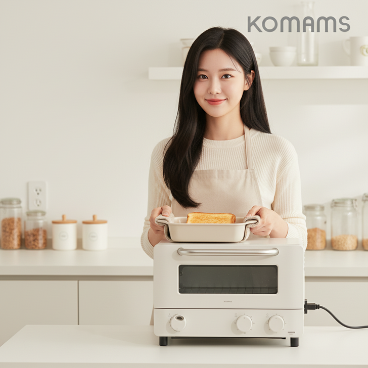 보만 코맘스 스팀 오븐 토스터기 13리터 미니 토스터 토스트기 홈카페 가정용