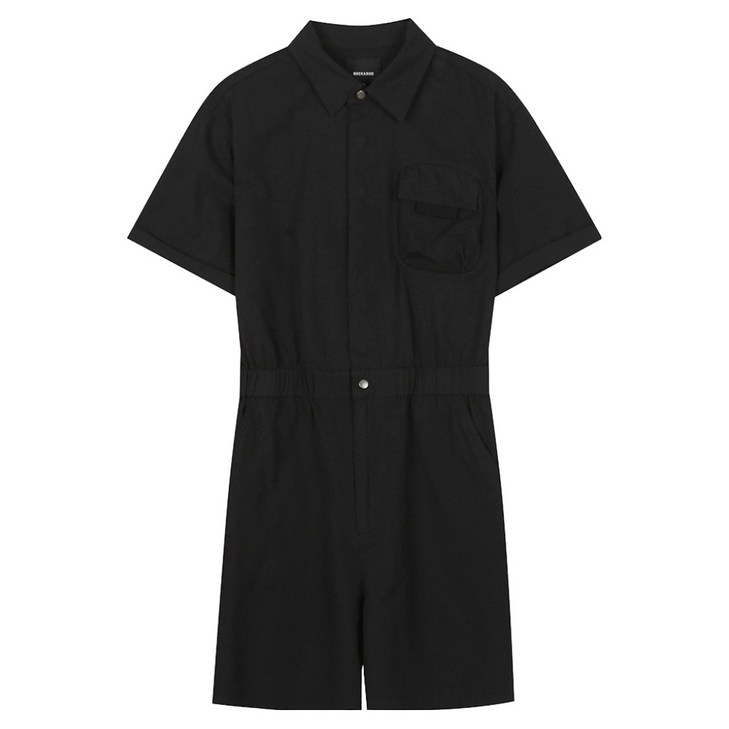 버커루 여성용 코튼 슬럽 하이넥 점프슈트