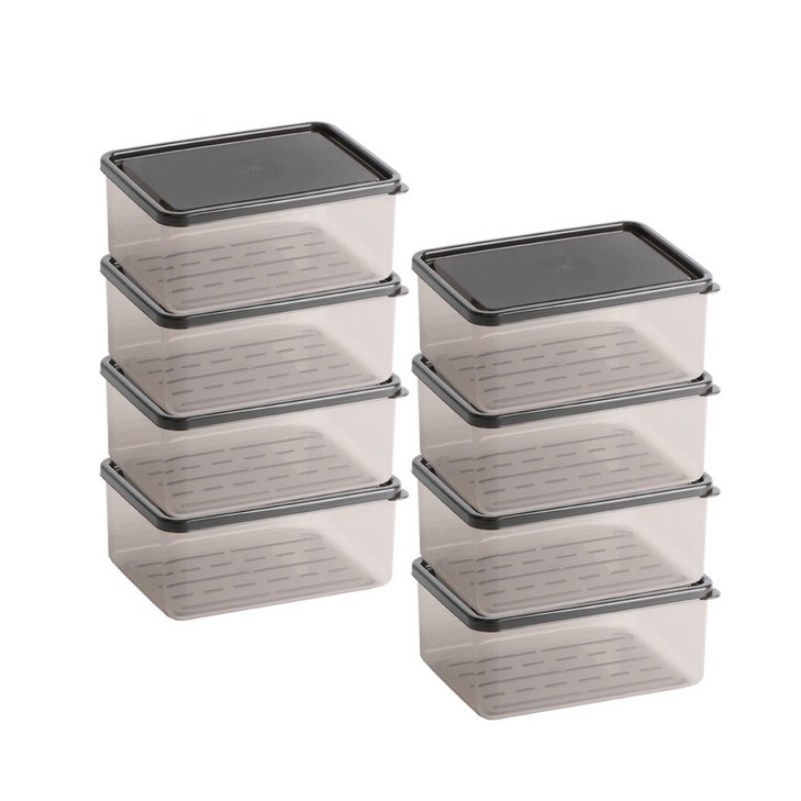 비트리 차곡차곡 모듈러 밀폐냉동 용기 세트 1.0L, 1개, 8개