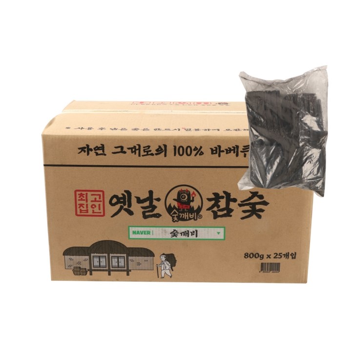 숯깨비 바베큐 옛날참숯, 25개, 800g 숯깨비 바베큐 옛날참숯, 25개, 800g