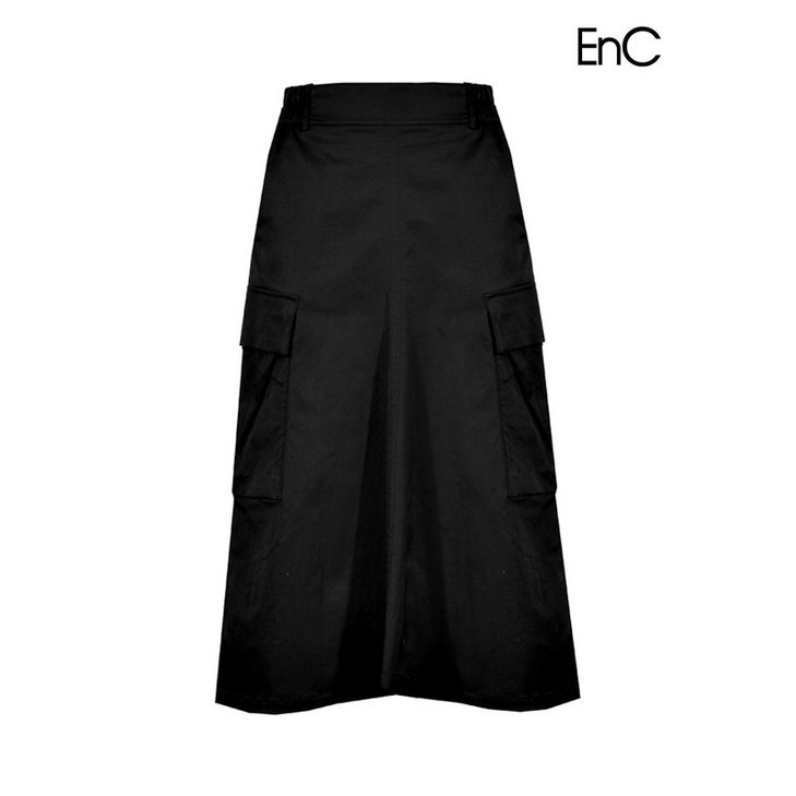 이앤씨 EnC 블랙 포켓 밴딩 스커트 ENWH32503W
