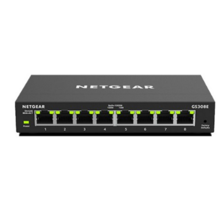 NETGEAR 넷기어 GS308E 스마트스위칭 8포트 1000Mbps GS308E, 단일상품