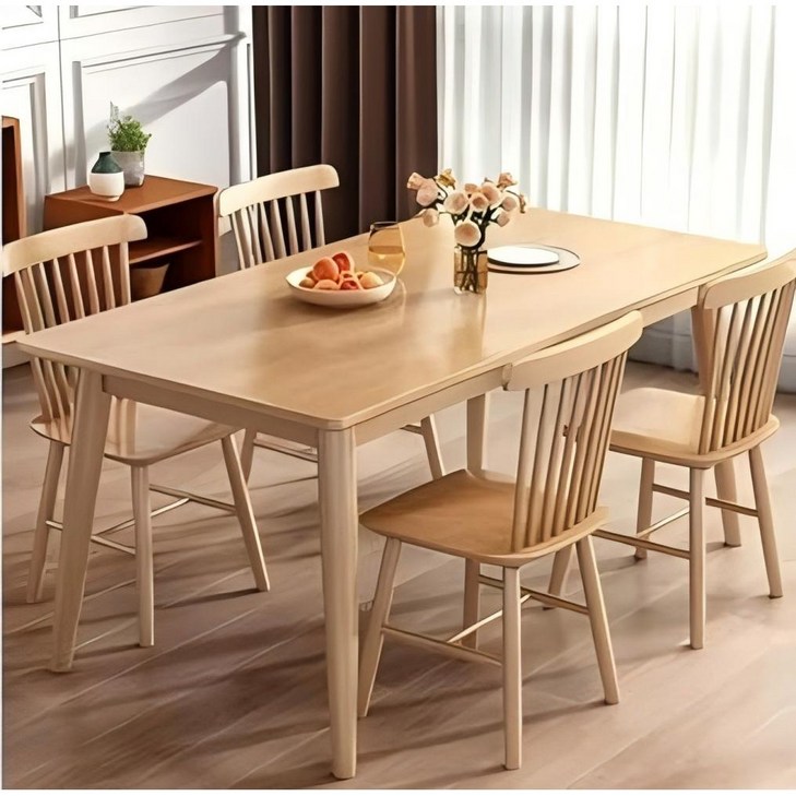 AORTD 천연 원목 식탁 다용도 테이블 가정용 사무용 공부용 거실용 어린이 성인 내추럴 가구 자연감성  안전 안정적 무취 친환경 인테리어