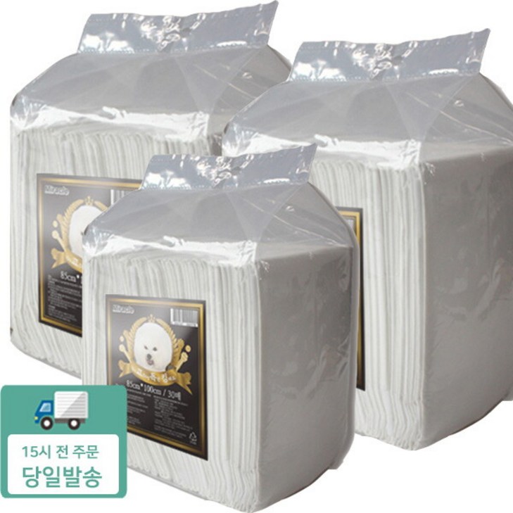 친절한도그씨 초대형 애견패드  85cm x100cm  30매 x 3개 고독한 킹패드