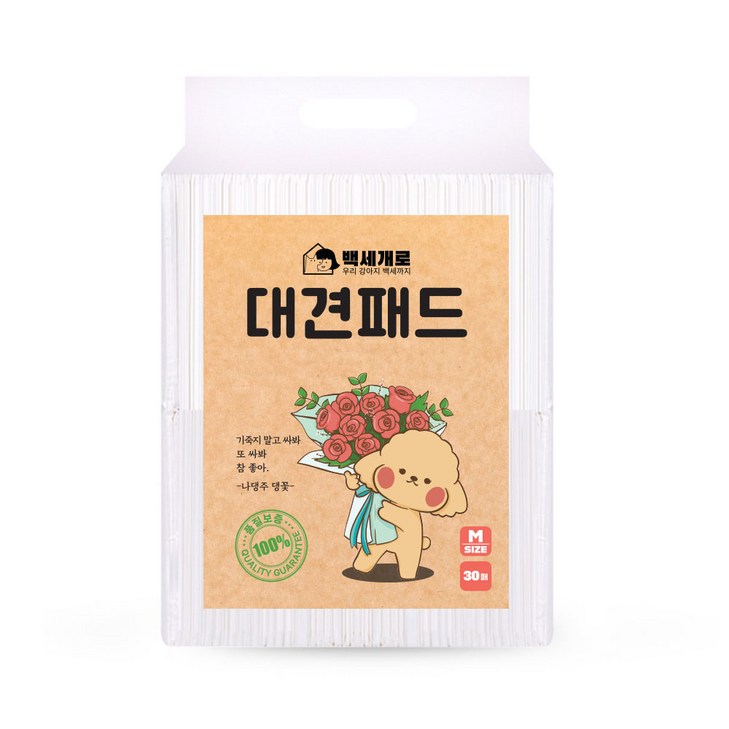 백세개로 대견패드 배변패드 중형 1팩 30매