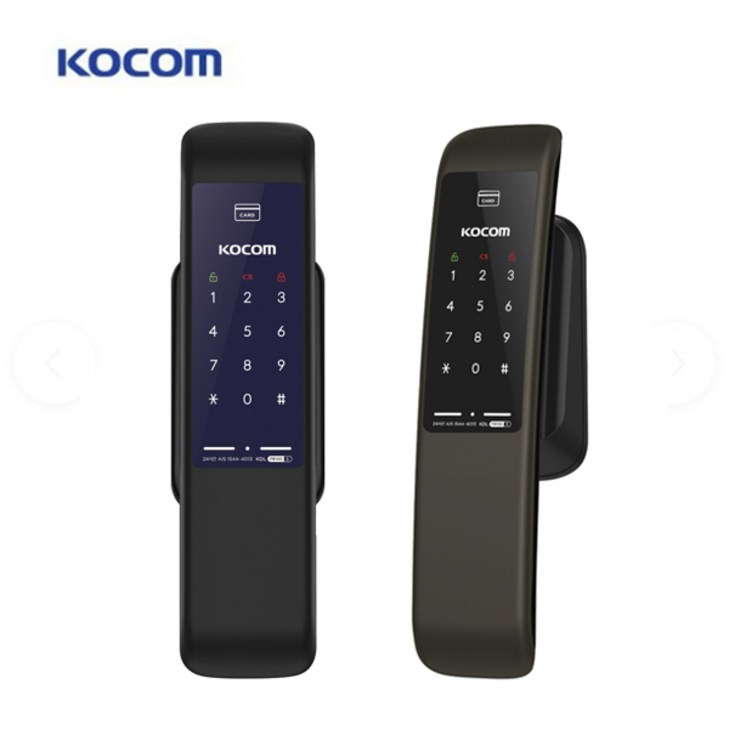코콤 무타공도어락 KDLP8100 푸쉬풀도어락 미니주키 미니푸쉬풀 밀고들어가는문 바로잠김 1초잠김 교체설치  키, 자가설치, KDLP8100블랙
