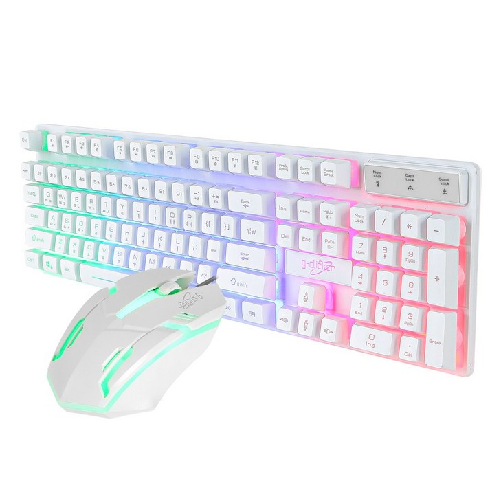 지클릭커 슈퍼히어로 GMK180 PLUS 키보드 마우스 세트 게이밍 사무용 파스텔톤, 화이트, GMK180 화이트, 일반형 지클릭커 슈퍼히어로 GMK180 PLUS 키보드 마우스 세트 게이밍 사무용 파스텔톤, 화이트, GMK180 화이트, 일반형
