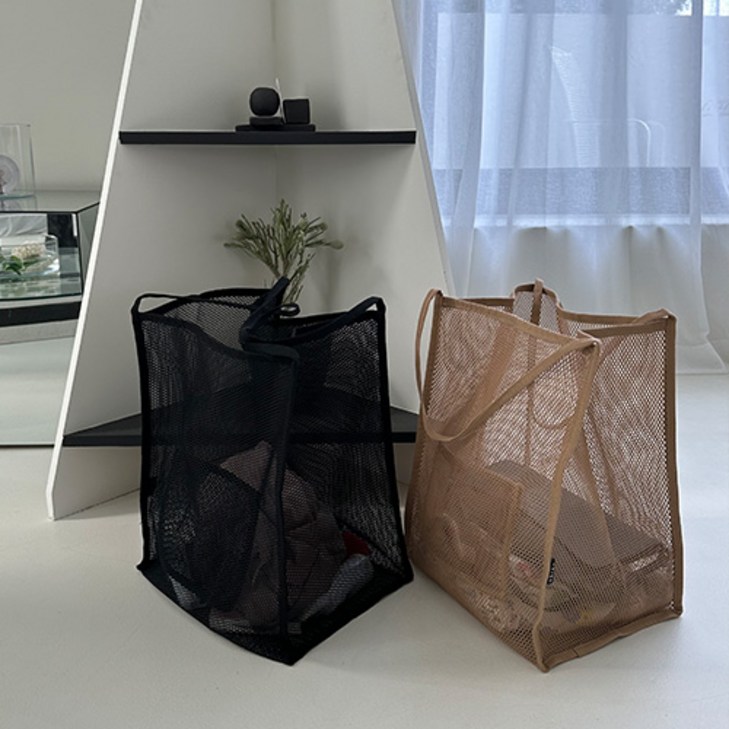 제이프랜 메쉬 네트가방 비치가방 여름 에코백 숄더백 토트백 그물 가방