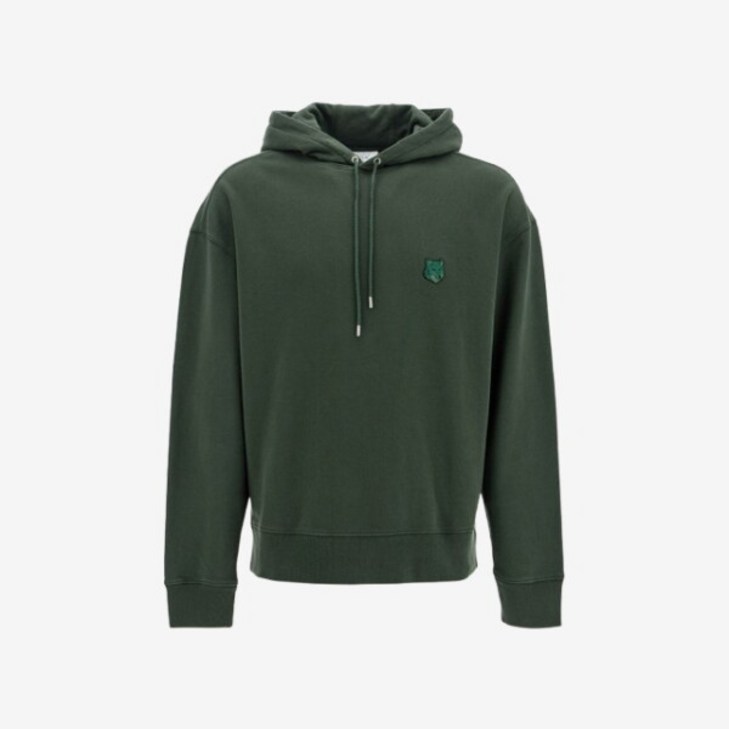 메종키츠네 폭스 오버 후드 티셔츠 그린 남성 LM00705KM0001 P391