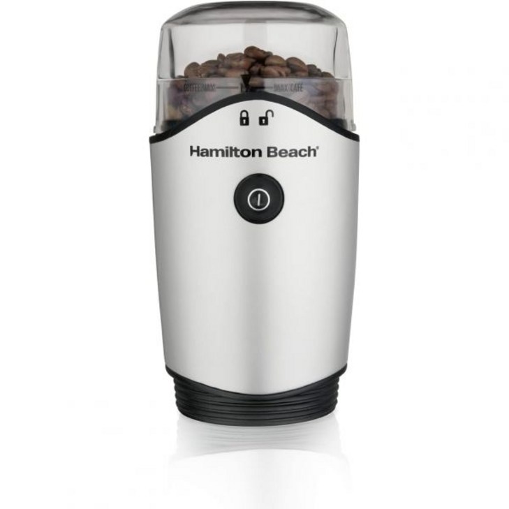 Hamilton Beach 해밀턴 비치 4.5oz 콩 향신료 등용 전기 커피 분쇄기 스테인리스 스틸 블레이드 실버80350RV
