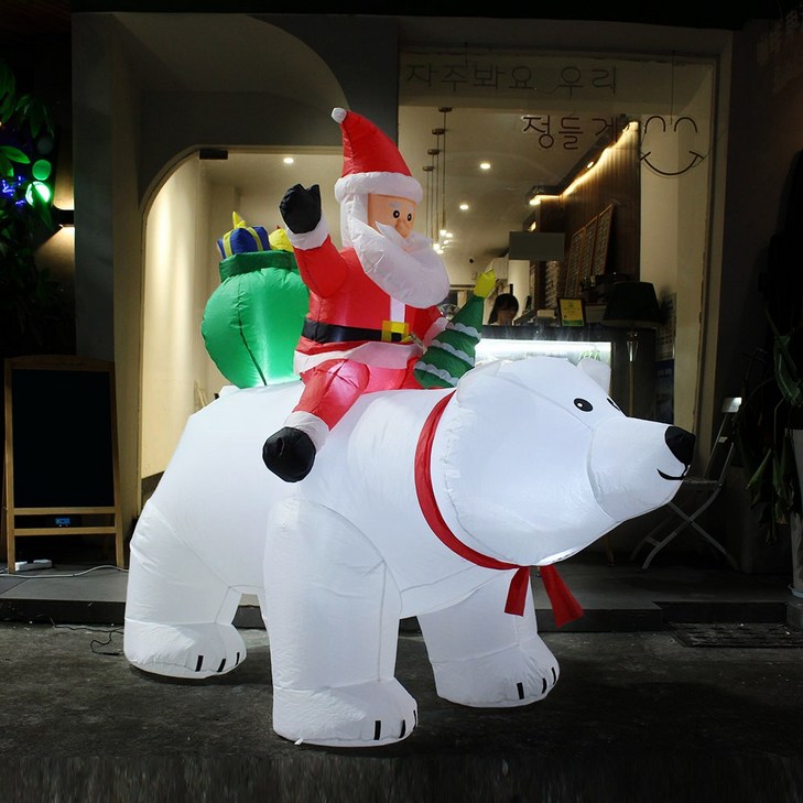 산타벌룬 LED 에어벌룬 대형 산타와 북극곰 에어산타 170cm