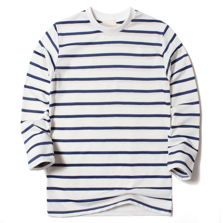 다꾸앙 남성용 빅 단가라 긴팔 라운드 티셔츠 ts3890