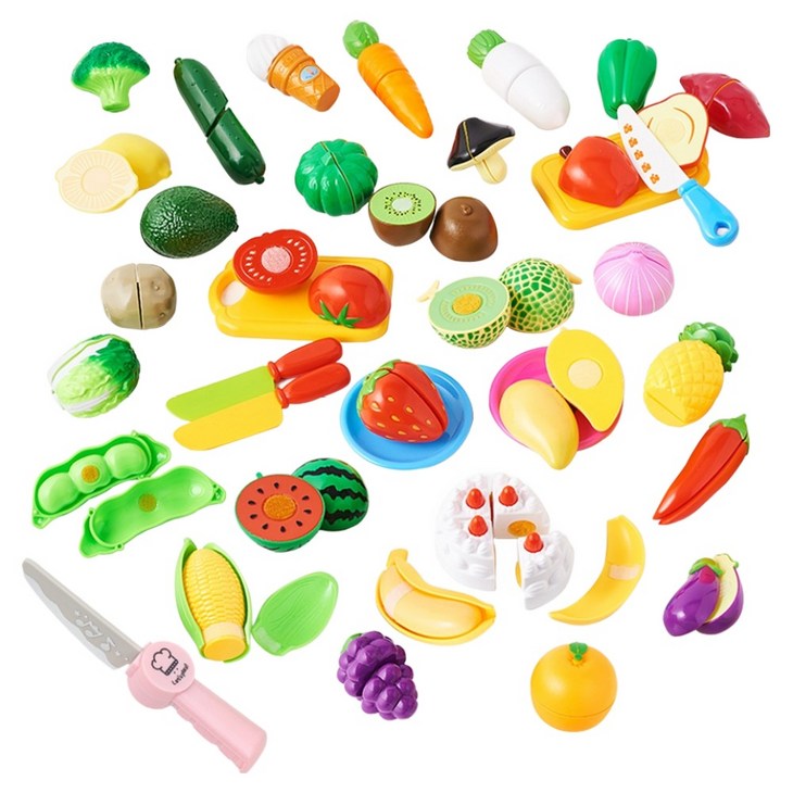 플레이맥스 야채과일자르기 38종  싹둑멜로디칼 세트