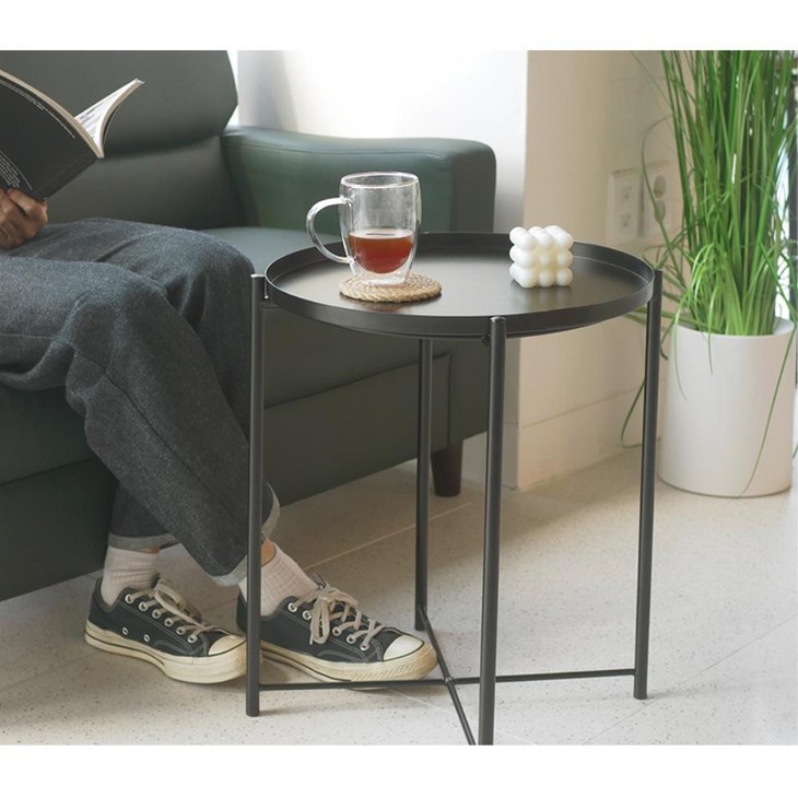 이케아 쇼파 사이드테이블 원형 협탁 보조테이블