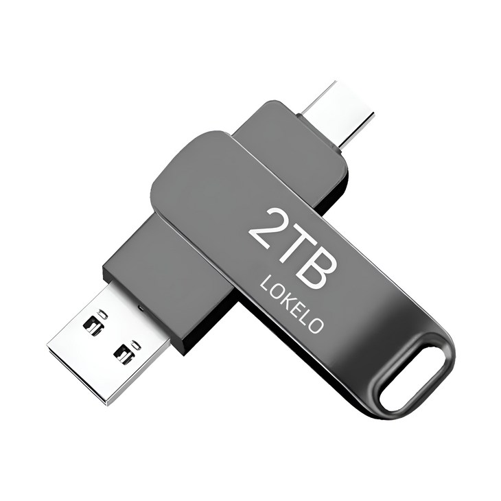 2TB TypeC 고속 USB 3.0 대용량 플래시 드라이브 휴대폰 컴퓨터 겸용 OTG
