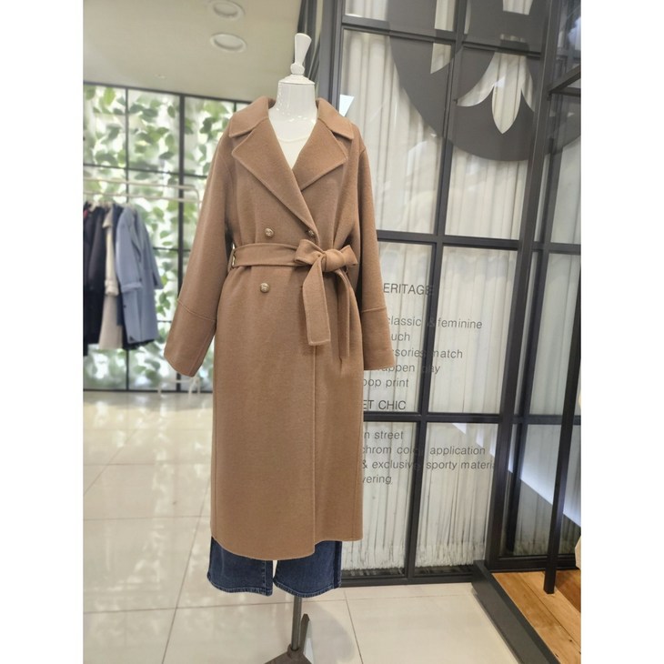 듀엘 DEWE 캐시미어 울 블랜드 더블 롱 코트 L254MSH512  NC일산