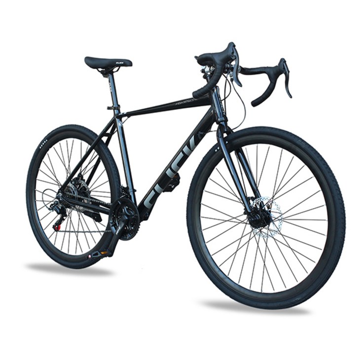 클릭 알루미늄 로드 자전거 뉴욕DR 드롭바 디스크브레이크 시마노 21단, 무광블랙470MM미조립, 1개, 180cm