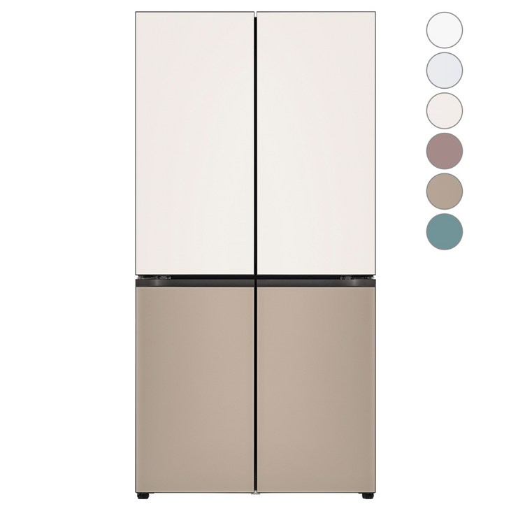 [색상선택형] LG전자 디오스 오브제컬렉션 4도어 냉장고 글라스 875L M873AAA031 20230723