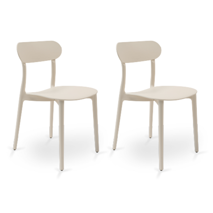 메이체어 인테리어 파스텔 카페 디자인 의자 2개, 크림, 2개