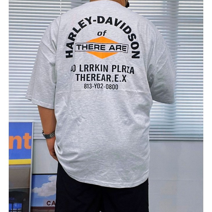 디테일나인 남자 남녀공용 빅사이즈 (XL~4XL) 오버핏 할리데이비슨 여름 반팔티 티셔츠