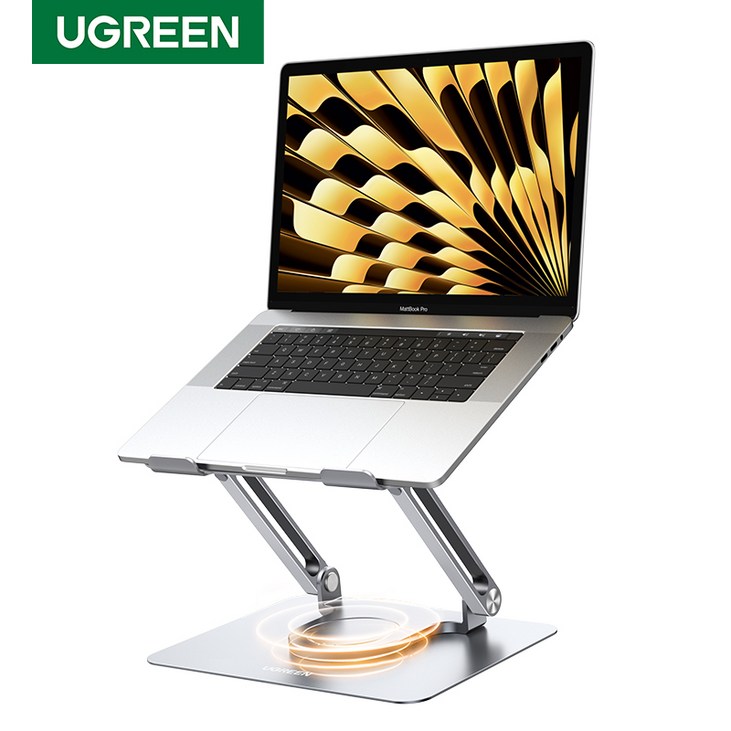 UGREEN 유그린 메탈 노트북 거치대360도 회전식 높이 각도 조절 맥북 받침대 쿨링홀 접이식 노트북 받침대
