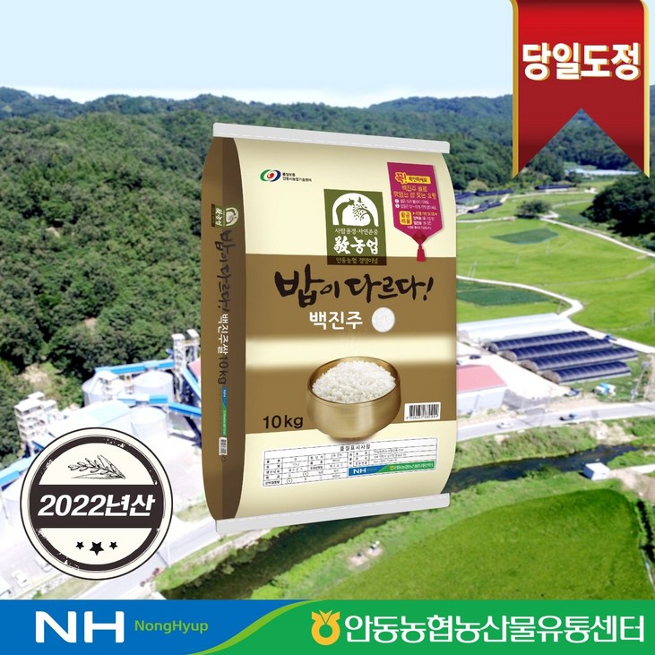 [2022년산] 밥이 다르다 안동농협 백진주쌀 10kg