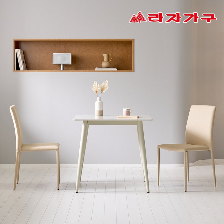라자가구 파비오 12T 포세린 세라믹 2인용 식탁 의자2개 세트, 화이트상판/그레이프레임