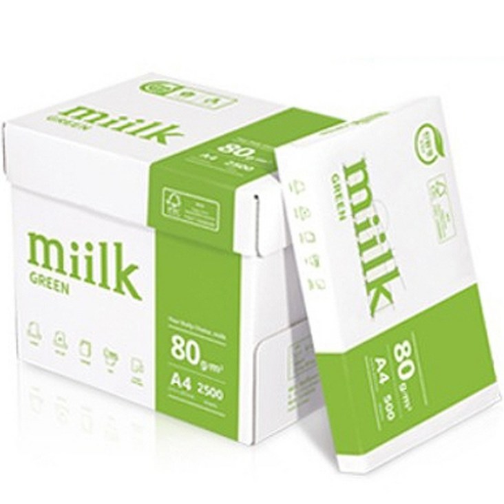 한국제지 밀크 그린 80g, 2500매, A4 한국제지 밀크 그린 80g, 2500매, A4