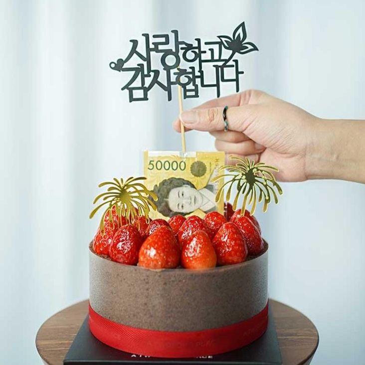 [차렌시아] 돈 나오는 케이크 돈 뽑는 용돈 박스 반전 케이크 돈티슈 만들기 DIY세트 - 투데이밈