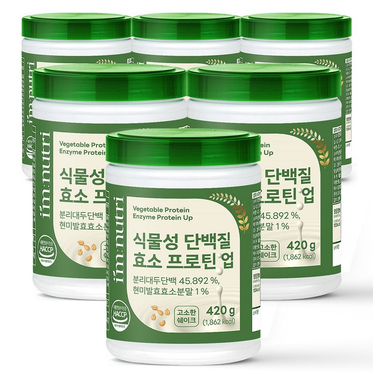아임뉴트리 식물성 단백질 효소 프로틴, 6개, 420g