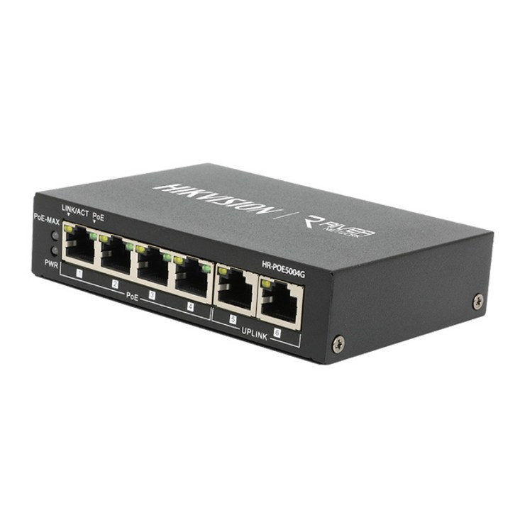 하이크비젼 하이크비젼 기가비트 POE 스위치 4포트 2업링크 스마트 스위칭허브 HRPOE5004G