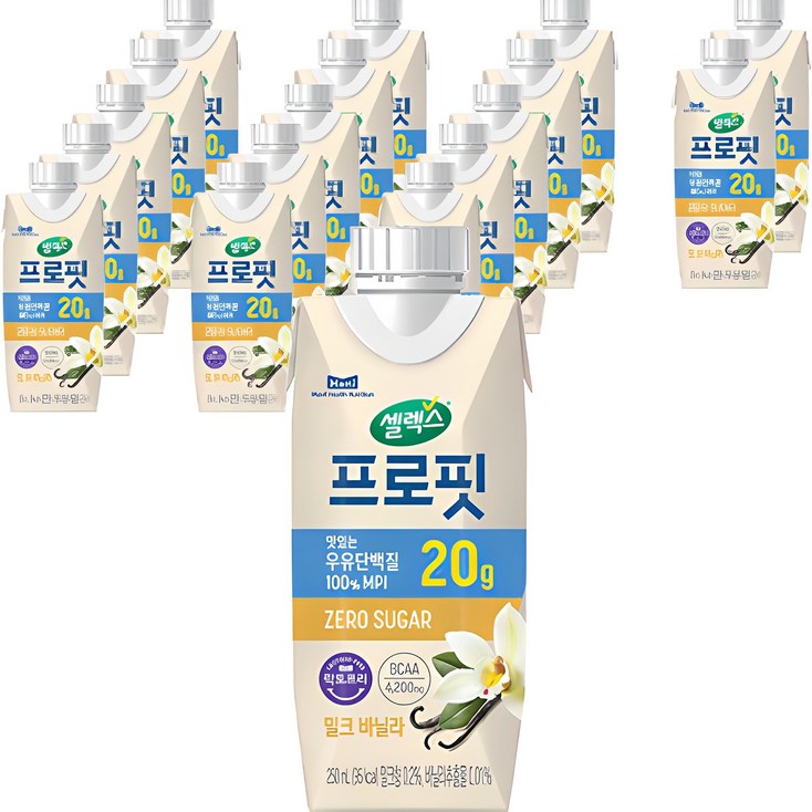 셀렉스 프로핏 우유단백질 밀크 바닐라, 250ml, 18개 셀렉스 프로핏 우유단백질 밀크 바닐라, 250ml, 18개