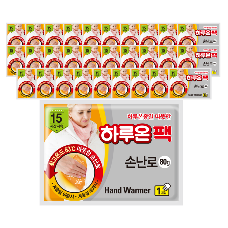하루온 팩 손난로 80g, 30개 하루온 팩 손난로 80g, 30개
