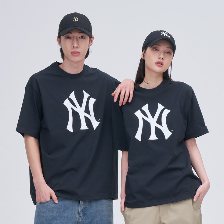 뉴에라 MLB 빅 로고 뉴욕 양키스 반팔 티셔츠 14721312