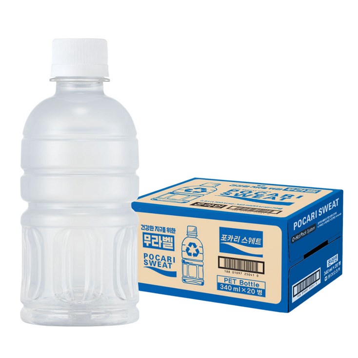 포카리스웨트 무라벨, 20개, 340ml