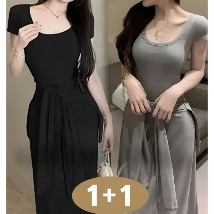 헤스루 11 여성여름 롱원피스 휴양지 바캉스 뷔스티에 반팔 원피스